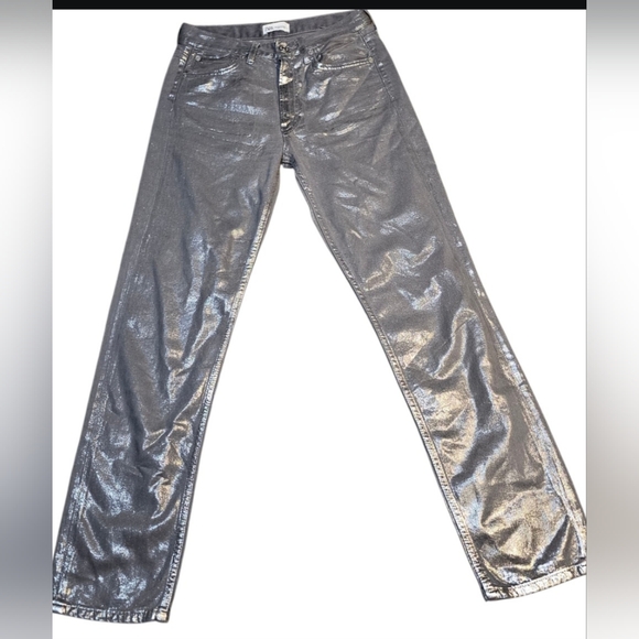 Zara Silver Straight Leg Women's Jeans - Picture 1 of 5